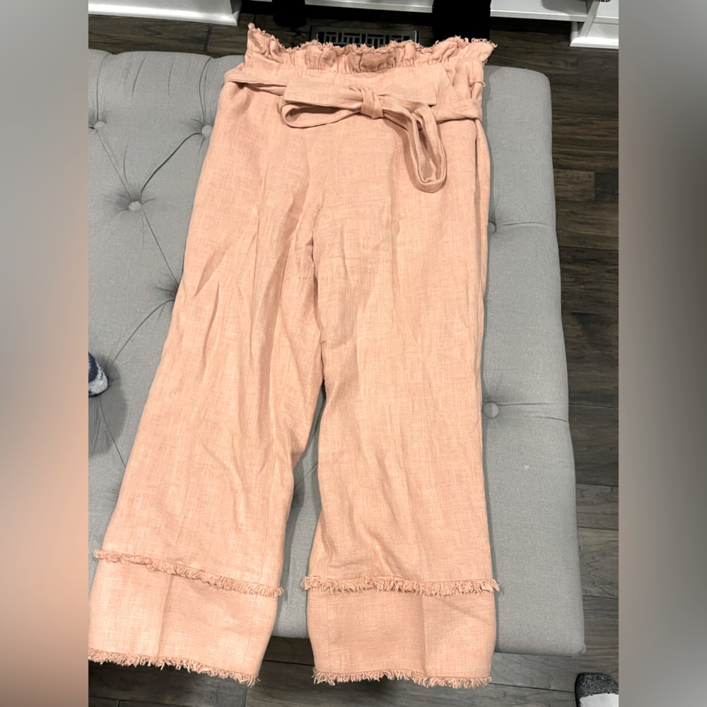Lovers + Friends purchased from Revolve linen cropped pants